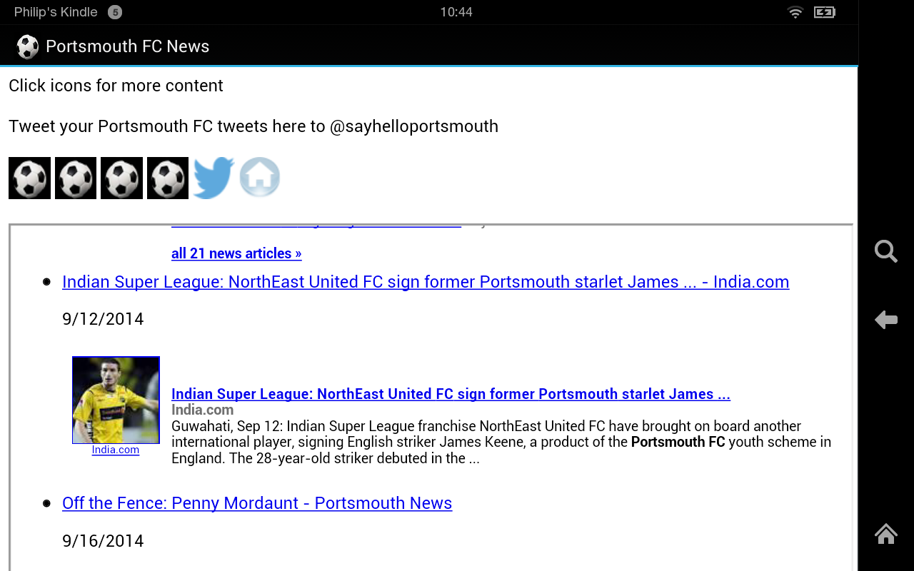 Aplicación Portsmouth FC 100% Unofficial FansApp Ad Free en Amazon Appstore