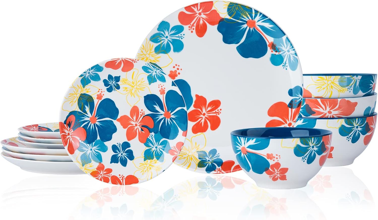 Wisenvoy Dinnerware Sets Plates and Bowls Sets Ceramic Plate Set Dish