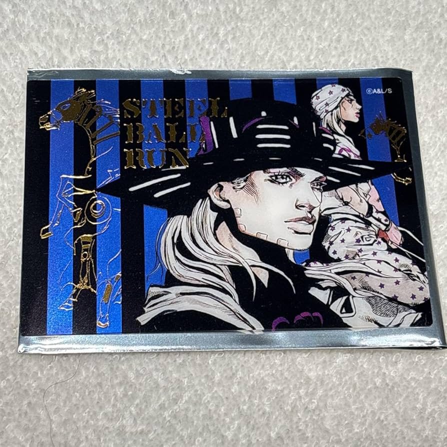 【ジョジョキャラバン】ジョニィ・ジャイロセット　限定箔押しクリアカード Amazon.co.jp: ジャイロ&ジョニィ 箔押しクリアカード