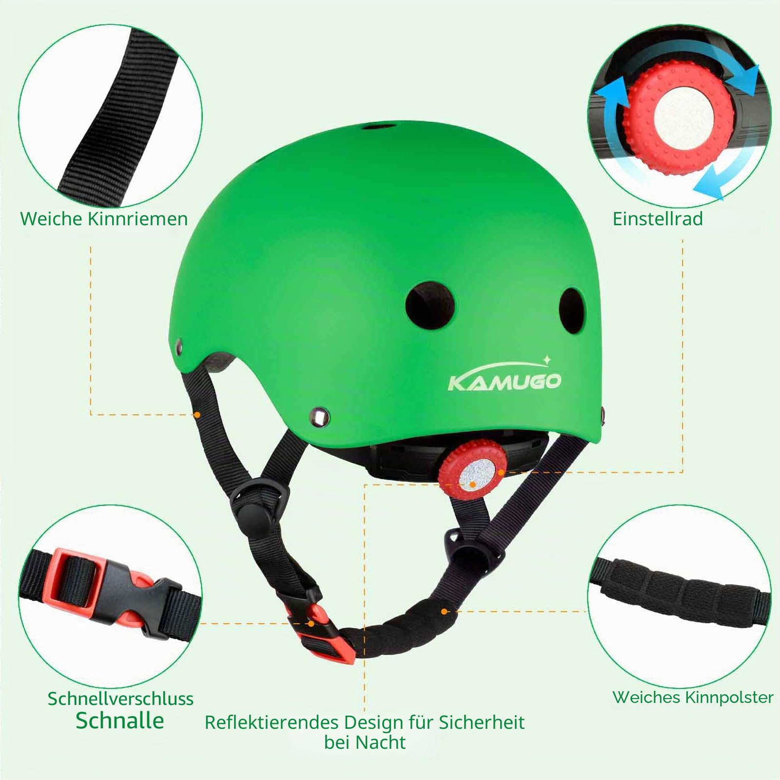 Verstellbarer Kinderhelm, geeignet für Kleinkinder, Kinder im Alter von 2–8 Jahren, Jungen und Mädchen