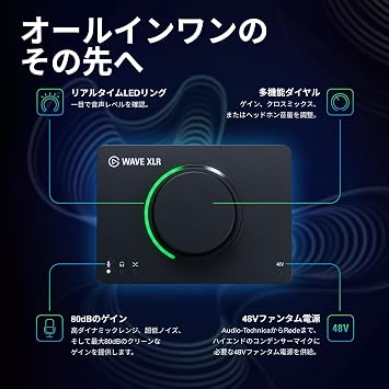 Elgato Wave XLR MK.2 - XLR Microphone USB Audio Interface & DSP Mixer, 80dB Gain, Onboard Effect, LED Feedback, Touch Mute, Stream Deck, PC & Mac Compatible