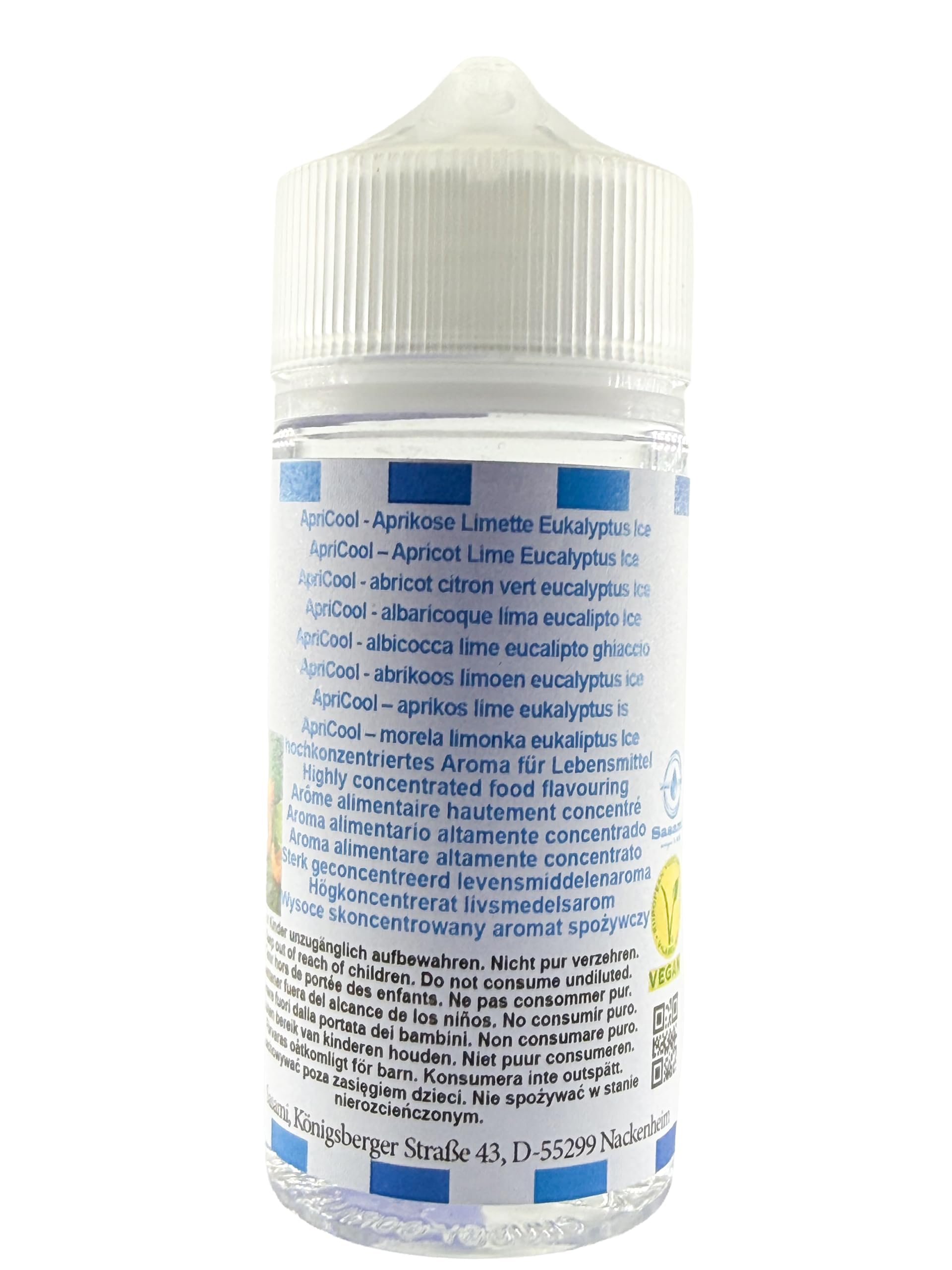 ApriCool – morela limonka eukaliptus Ice aromat koncentrat – Wegański – Sasami – 100ml
