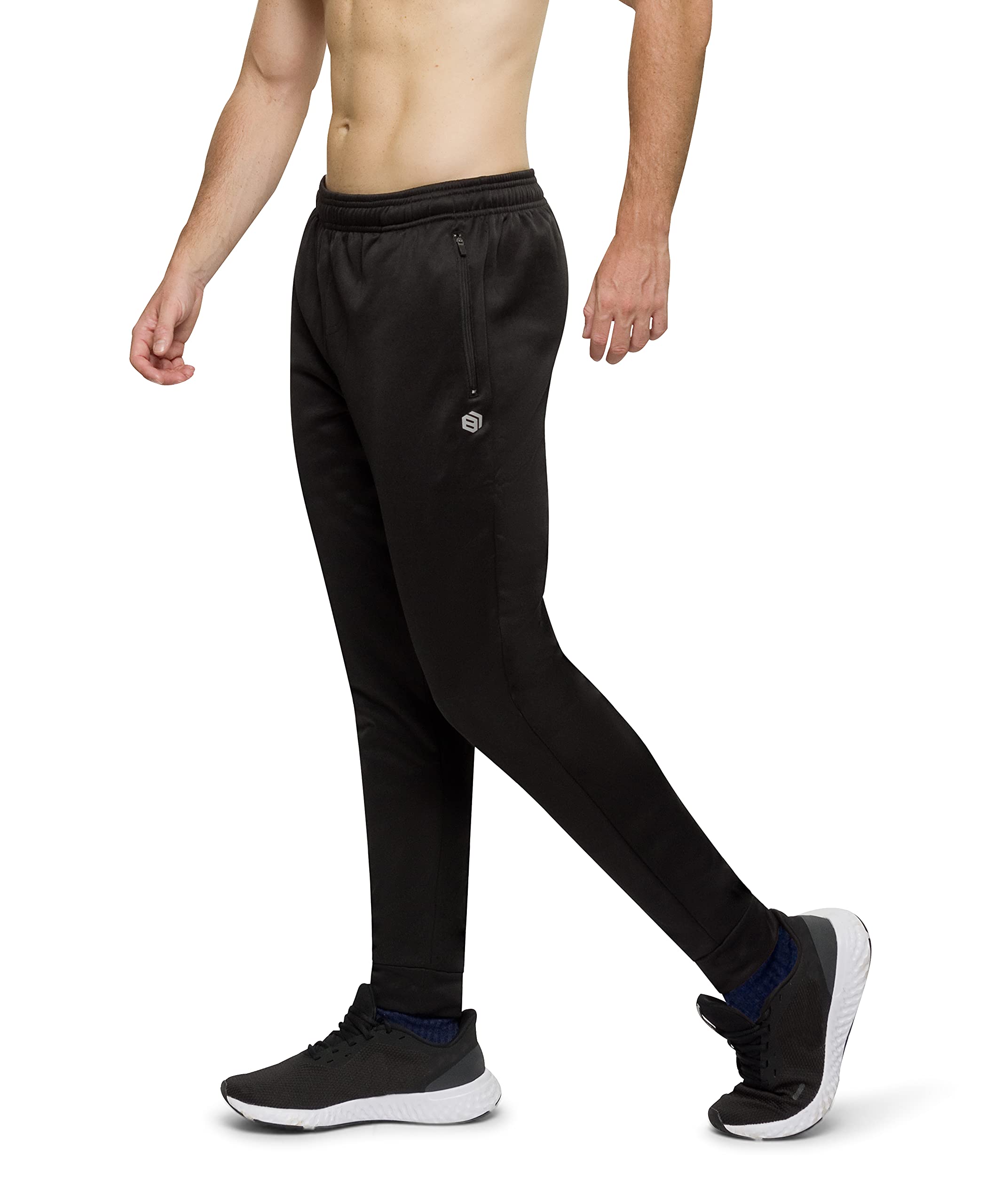 Men's Premium Active Athletic Workout Soccer Training Running Jogger Gym Pants with Pockets, Superior Comfort and Stretch