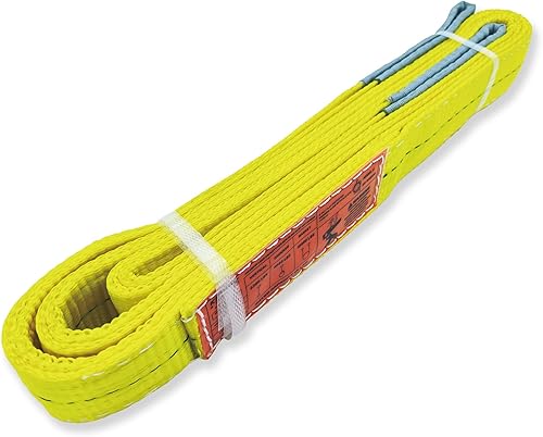 Miniatura 12 de Correas de Elevación de 2 Capas 1" x 4 pies Eslinga de Correa Protector de Árboles Paquete de 2 Correa de Red Resistente Aparejo Mudanza Remolque