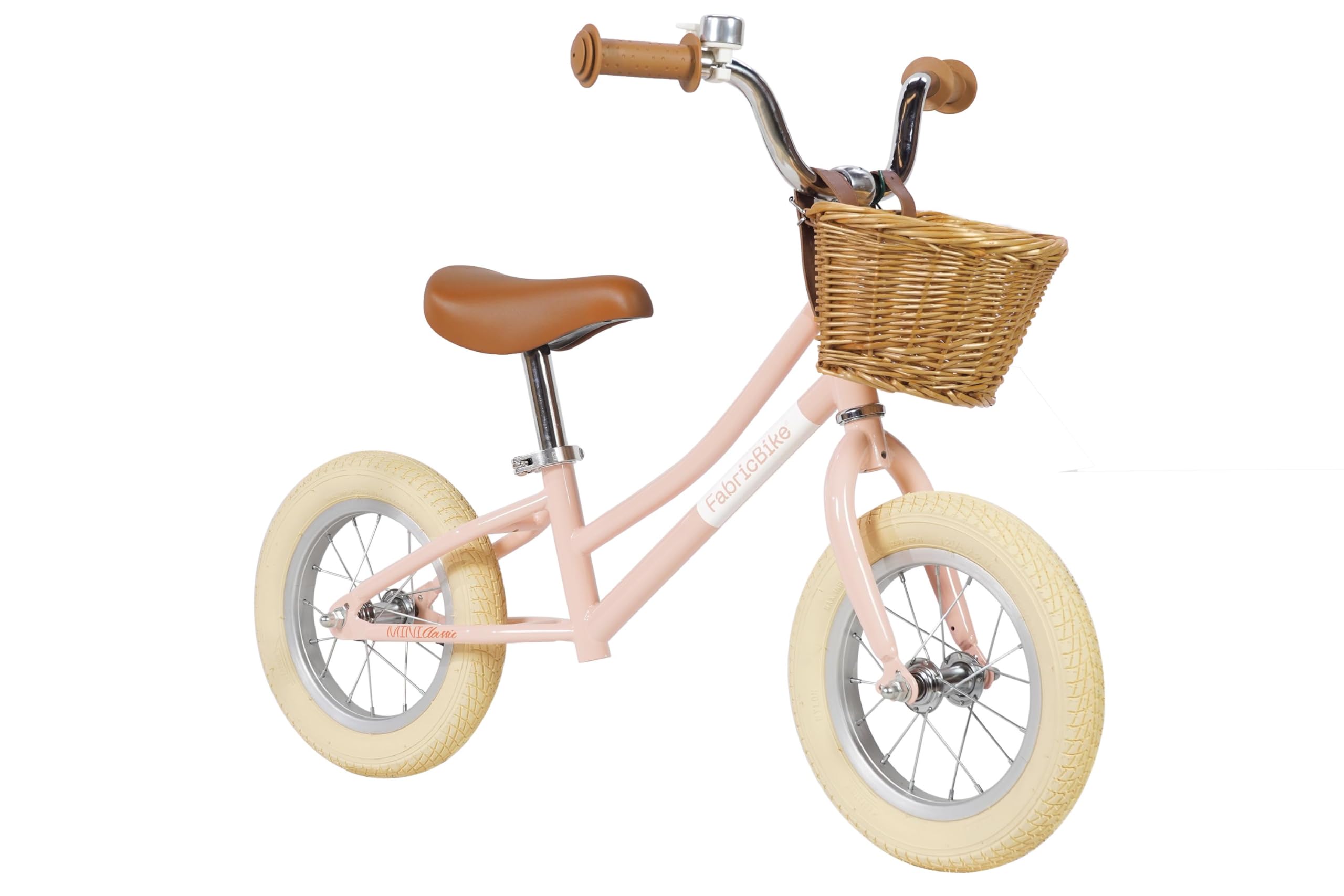 FabricBike Mini 12" - Bicicletta senza pedali per bambini, 18 mesi - 4 anni. Bicicletta ultra leggera per l'apprendimento con manubrio e sella regolabili.