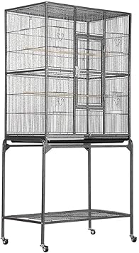 Topeakmart 63-Inch Wrought Iron Large Parrot Bird Cage Cockatiel Conure Mid-Sized Parrot Cage