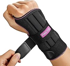 FREETOO Doctor Approved Wrist Support with 3 Stays,Adjustable Day Night Carpal Tunnel Wrist Splint for Men Women,Wrist Support Brace for Arthritis,Tendonitis,Sprained,RSI, Sports Protect, Right(L/XL)