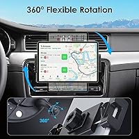 Vista 5 de EEEKit 2 in 1 CD Slot Tablet Car Mount, Universal 360° Rotation CD Player Car Phone Holder for 4-11in Devices, Black