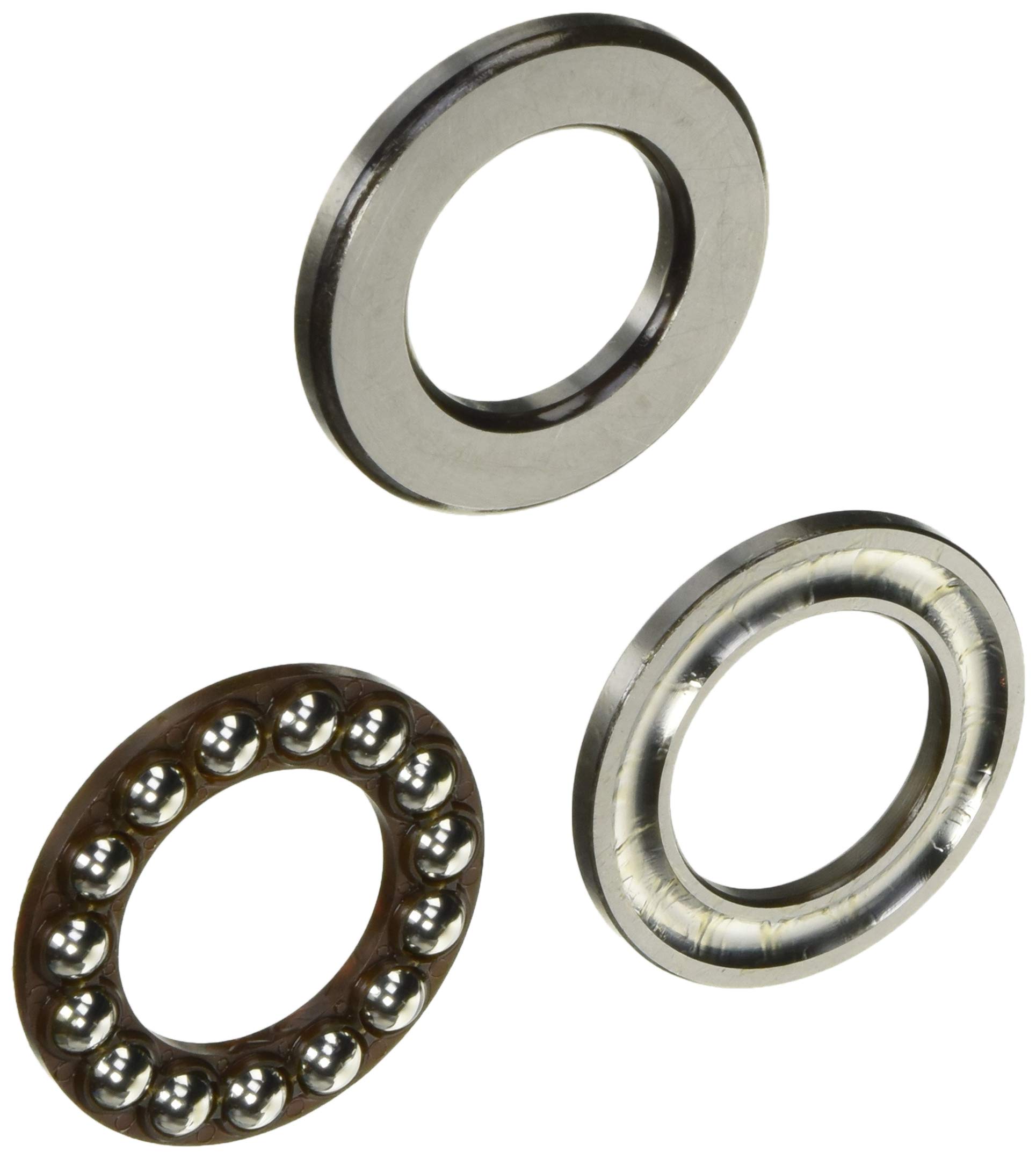 NTN Bearing 51206 Thrust Ball Bearing, Light Series, Single Direction, Flat Seat, Steel Cage, 30 mm Bore ID, 52 mm OD, 16 mm Width, Open