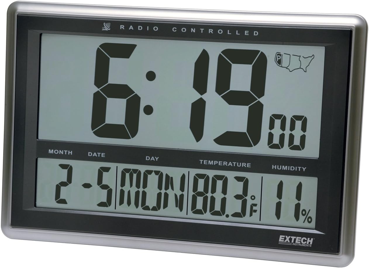 Extech CTH10 Radio-Controlled Wall Clock Hygro-Thermometer