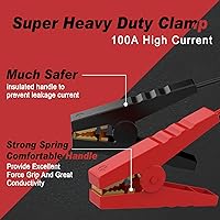 Vista 5 de Los cables de puente funcionan con baterías Milwaukee de 18 V, calibre 8 y 6.5 pies, cables de refuerzo automotrices resistentes para arrancar Rojo