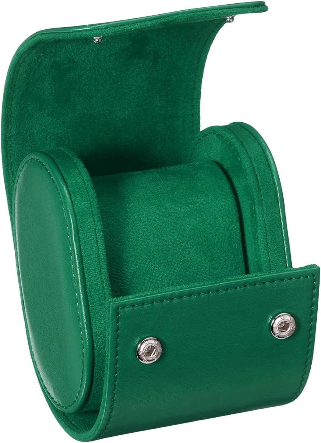 PATIKIL Watch Roll Travel Leather Case, Portable Single Watch Roll Box with Pillow for Men Women Home Storage Display Gift Storaging Organizer, Green
