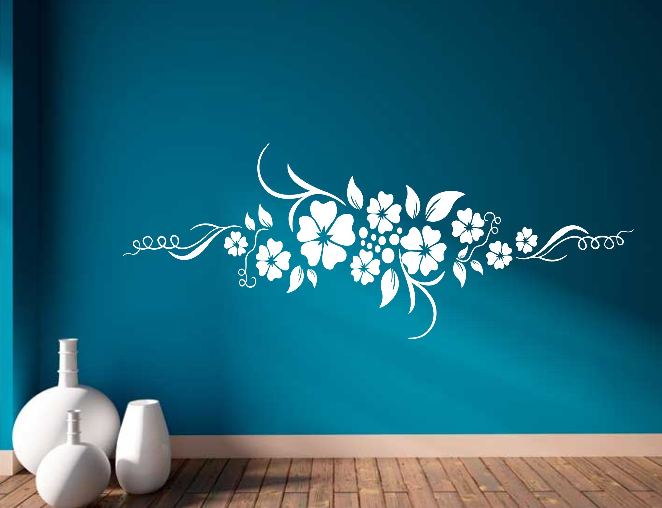 Wall Sticker Cute Flower and Vine White Wall Decal and Sticker Size(89 * 59) cm (B078NSRRXT) Amazon Price History, Amazon Price Tracker