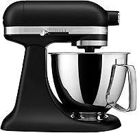 Vista 1 de KitchenAid Artisan Mini Batidora de Pie con Cabezal Inclinable de 3.5 Cuartos - KSM3316X - Negro Mate