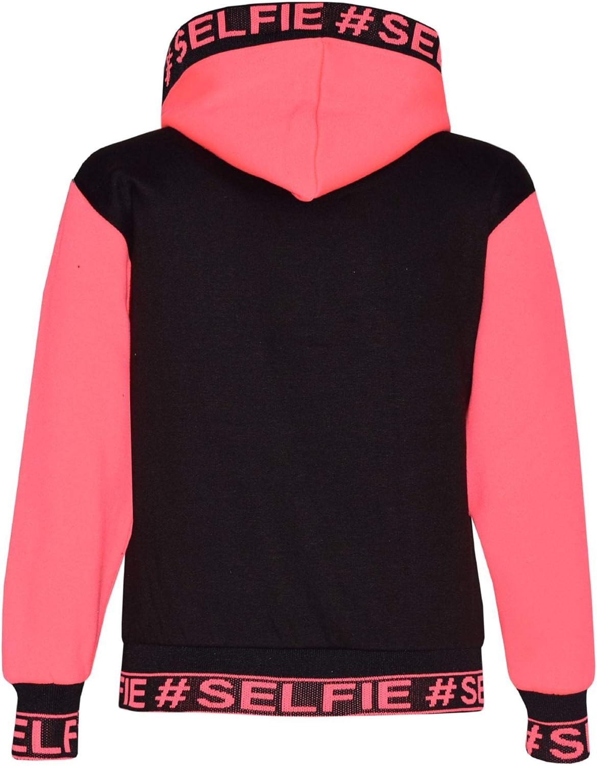 Kids Girls Boys Tracksuit Designer #Selfie Embroidered Top & Bottom Jogging Suit