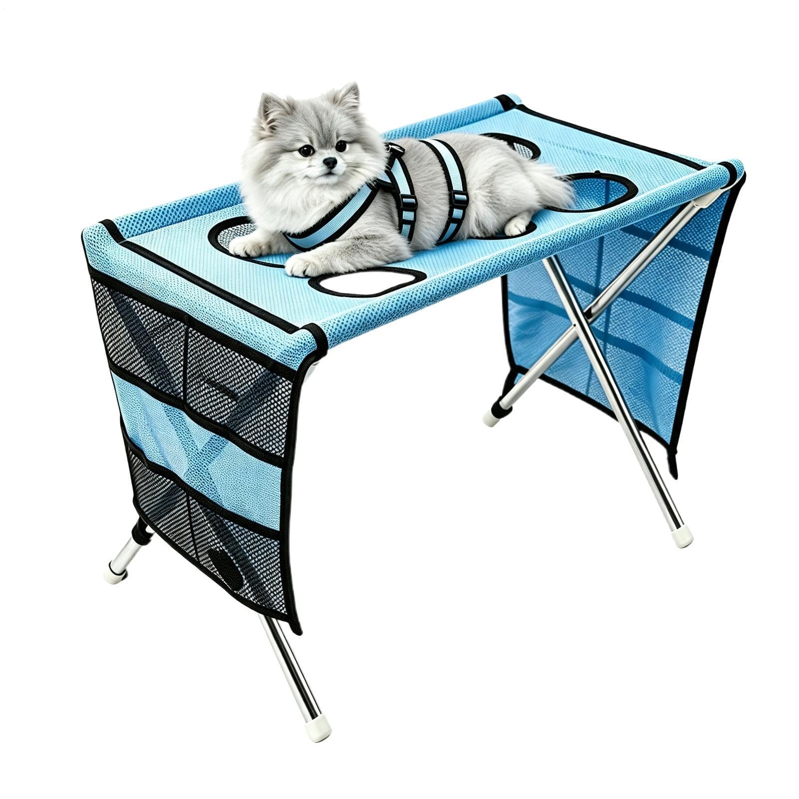 Tapis de toilettage pour animaux de compagnie, kit de support, station