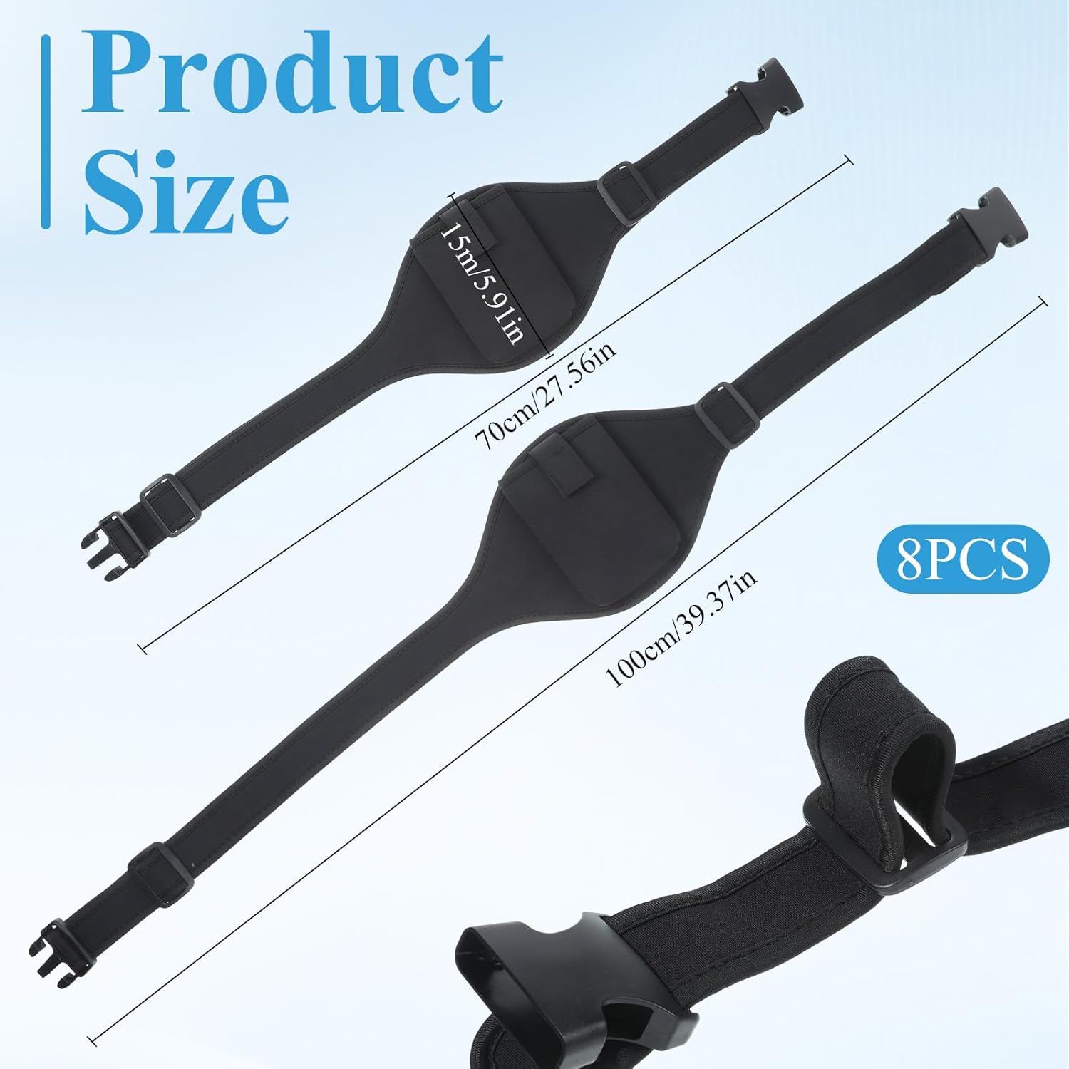 SHENLIU 8 Pack Mic Belt Wireless with Anti Dropping Strap, Microphone Holder Waistband Bag Sweat Absorbent for Theatre Fitness Instructor Micro Speaker Instructor