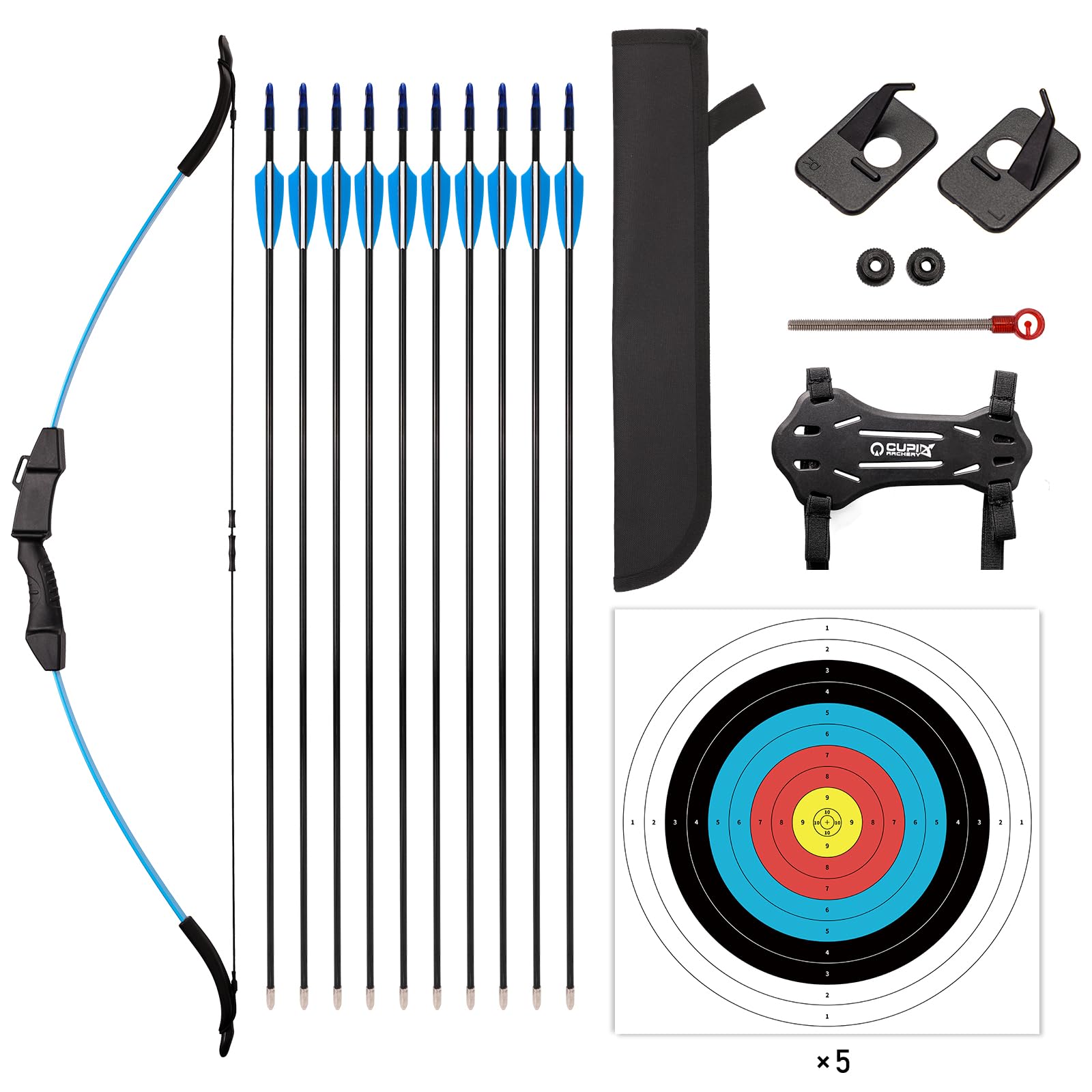 LWANO Bow and Arrow Set for Kids, Archery Beginner Gift with 10 Arrows, 5 Target Face, Ideal for Kids, Youths, Teens, Perfect for Left & Right Handers