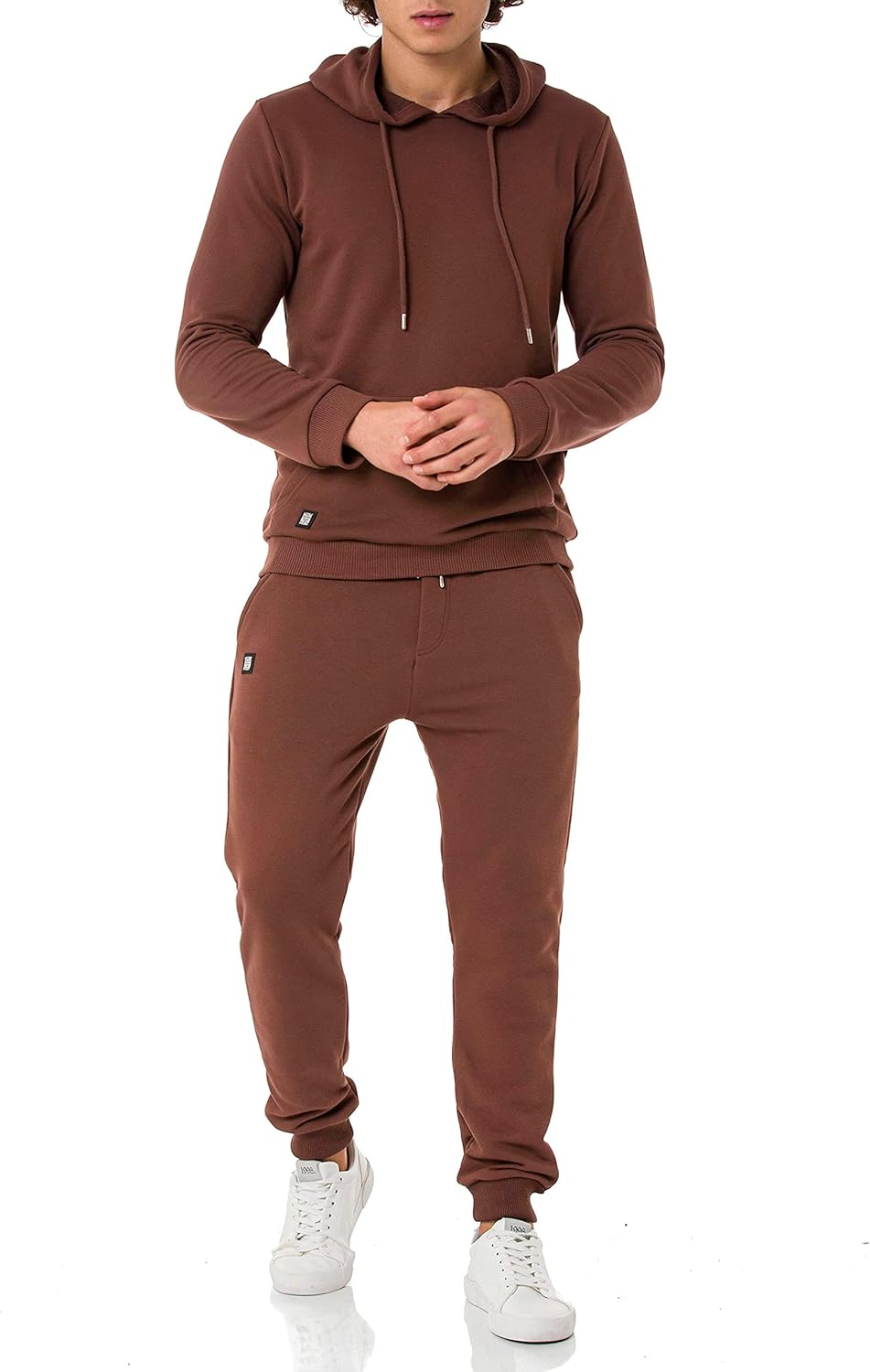 Redbridge Pantalone Da Tuta Uomo Joggers Sweat-Pants Basic Cotone Avorio S 103302594 - Foto 3