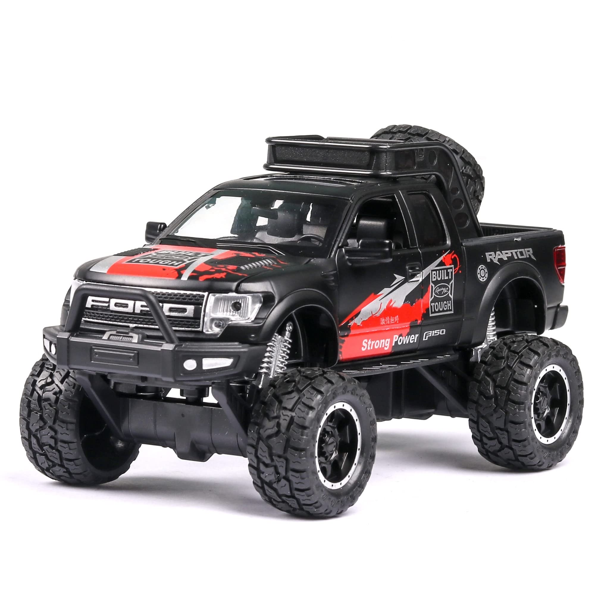 Modèle de voiture tout-terrain 1/32 Raptor F150 en métal moulé pour collection classique de véhicules