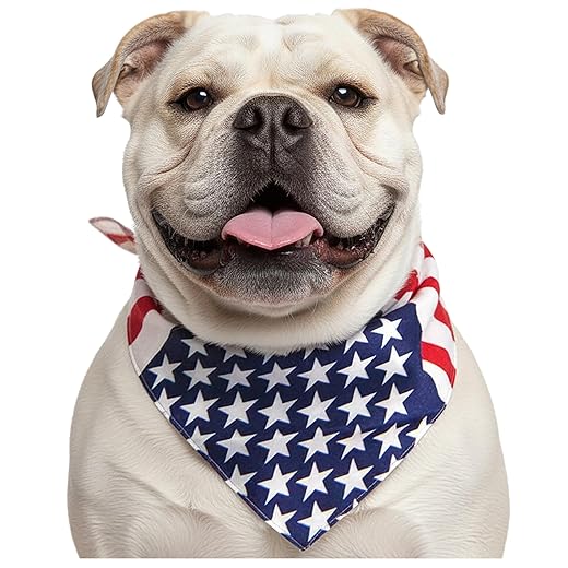 American Flag Dog Bandana 4th of July Dog Bandana 4th of July Dog Clothes Patriotic Dog Pet Bandanas