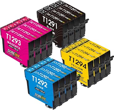T1295 Replacement for Epson T1291 T1292 T1293 T1294 T1295 Multipack Ink Cartridges for Epson Stylus SX435W SX235W WF-3520 WF-3540 WF-7515 WF-7525 SX425W SX445W SX525WD SX535WD BX305FW, 16-Pack