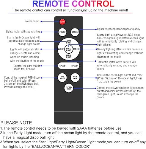 Miniatura 14 de Bola de discoteca para fiesta de DJ, luces de baile de discoteca, estroboscópica, activadas por sonido, efecto de proyector, luz de escenario