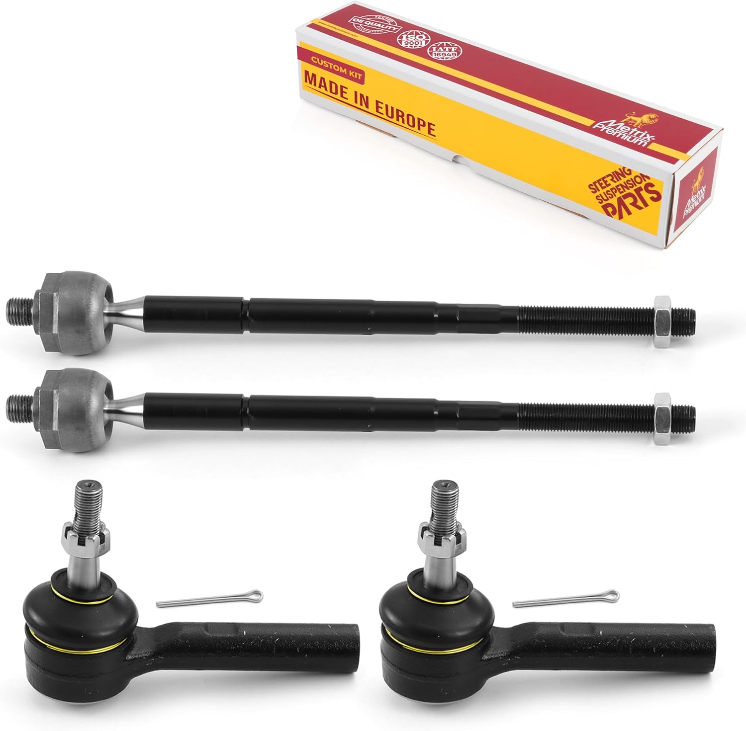 Metrix Premium Chassis Parts - 4 PC Inner & Outer Tie Rod End Kit Fits 09-20 Dodge Journey, 08-14 Avenger, 07-10 Chrysler Cirrus (Mexico), 07-10 Sebring, 11-14 200, EV800400, ES800408, Made in Europe