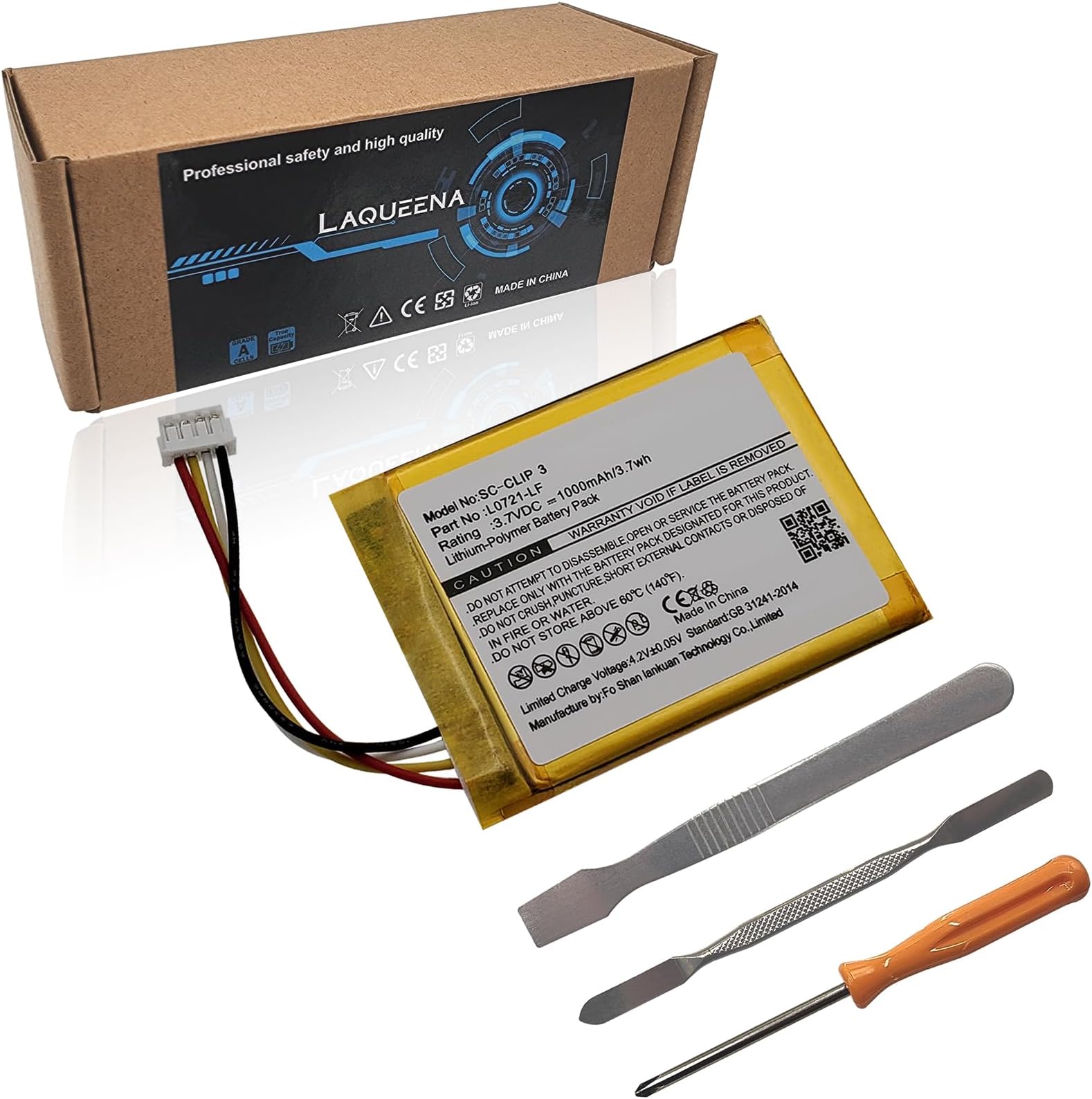 CS-JMC300SL Battery | 1000mAh Li-Poly 3.7V Speaker Battery - View #3