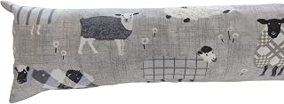 Grey Baa Baa Sheep Draught Excluder Weighted Environmentally Friendly