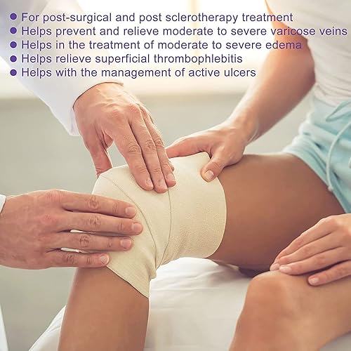 Miniatura 4 de 2 pares de medias de compresión antiembolia Ted Hose Medias de compresión de muslo de alta compresión 15-20 mmHg para mujeres y hombres con agujero
