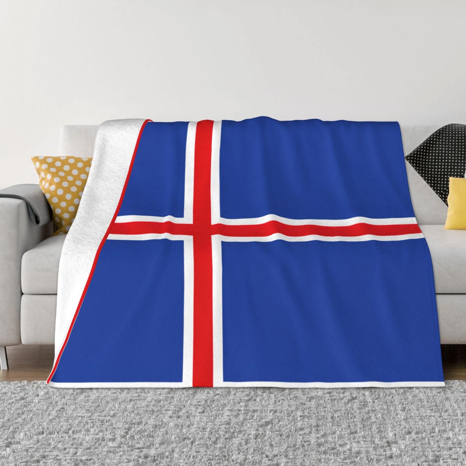 Couverture en micro-polaire Islande pour vos soirées canapé