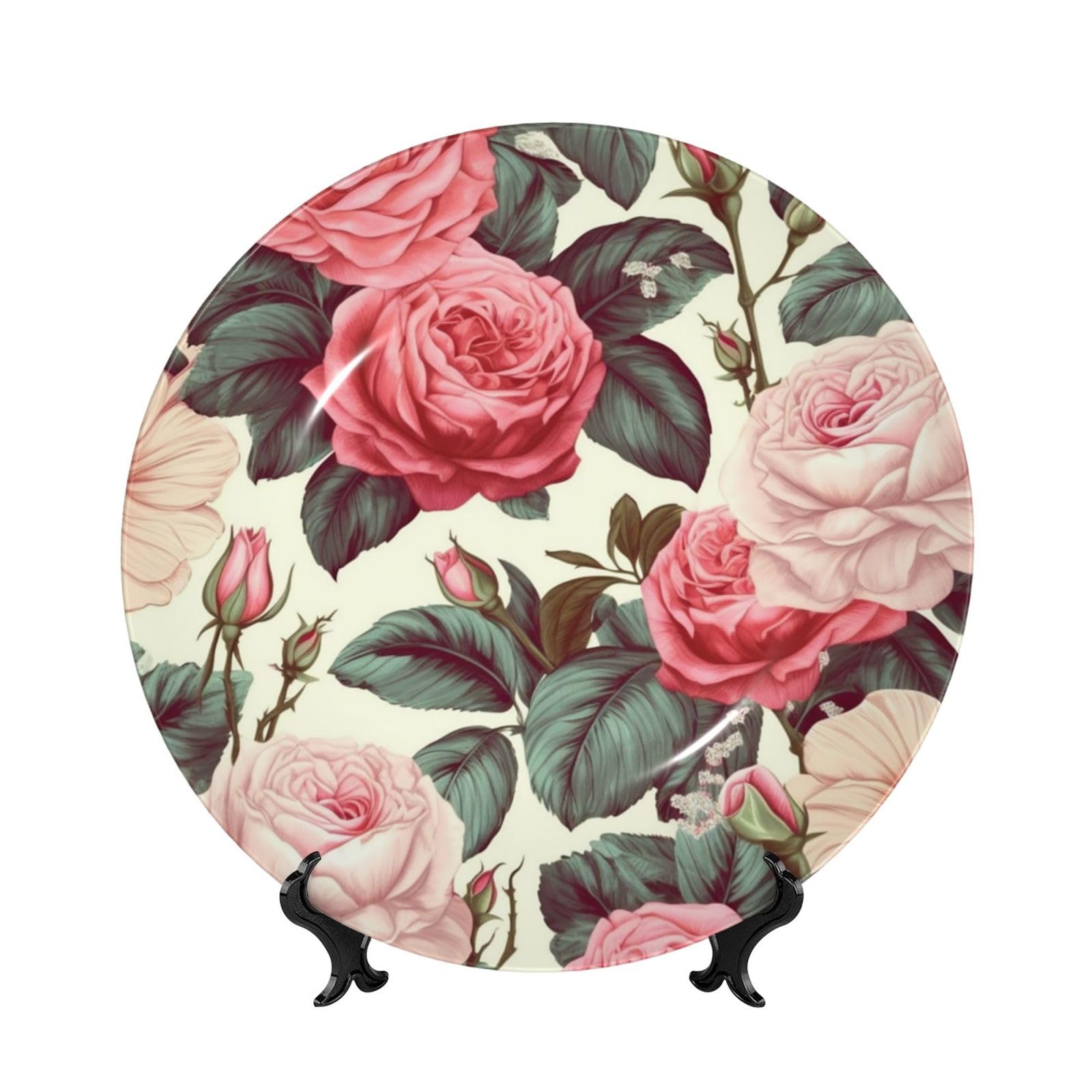 Assiette en porcelaine anglaise florale pour habiller un mur vide avec élégance