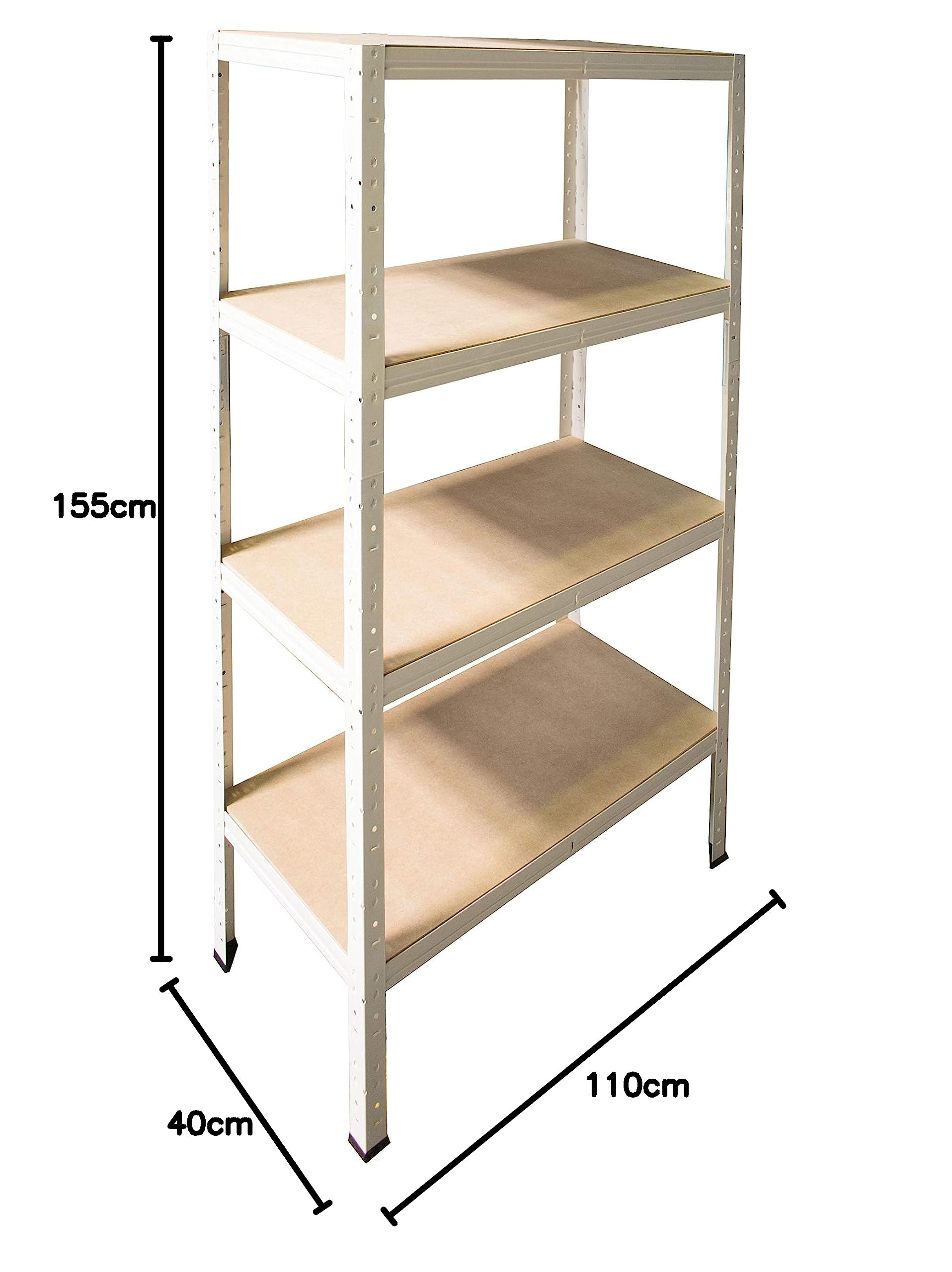 shelfplaza Home 155x110x40cm scaffale pesante bianco: 4x175kg