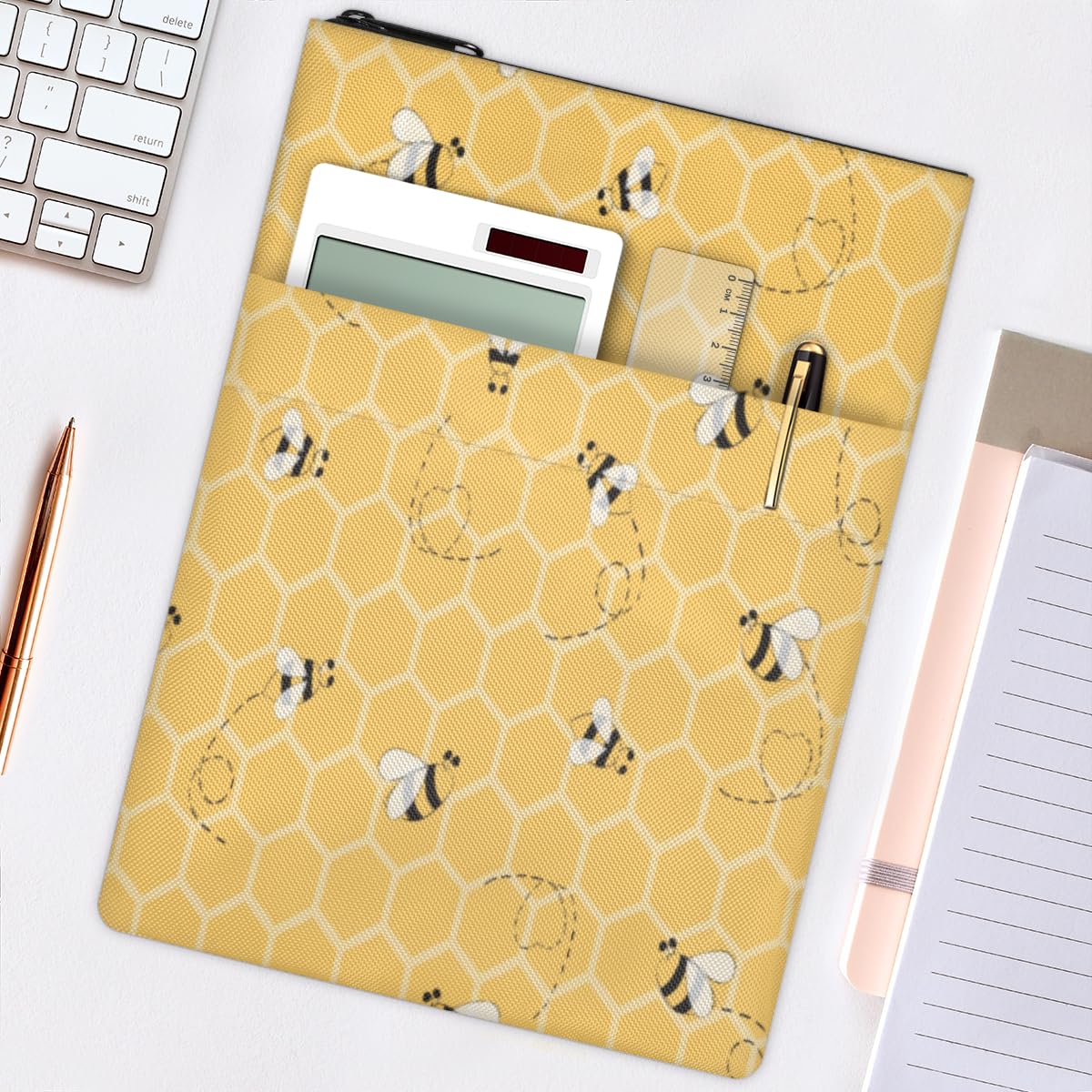 Custodia Per Libri Con Cerniera - Copertina Impermeabile Con Tasca, Lavabile, 28x21 Cm