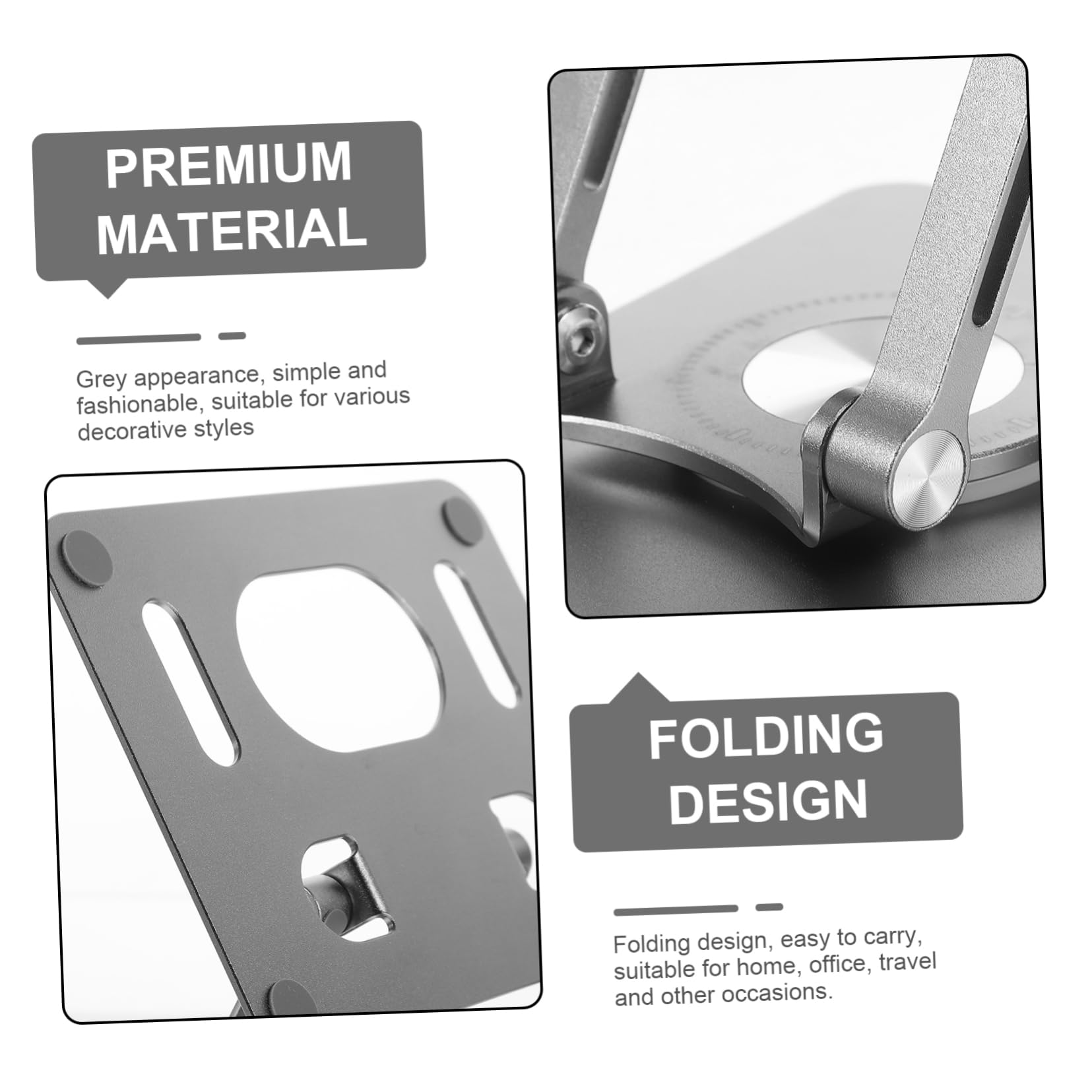 SEWACC Soporte Giratorio De Aluminio para Tableta Ajustable y Soporte para Tablet De Escritorio para Cocina y Oficina para Tablet De Sobremesa