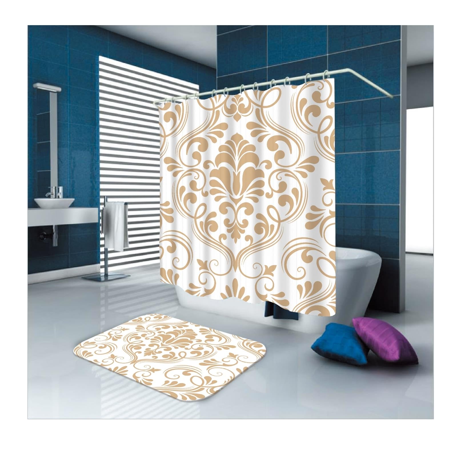 Rideau de douche floral jaune pour illuminer votre rituel du matin