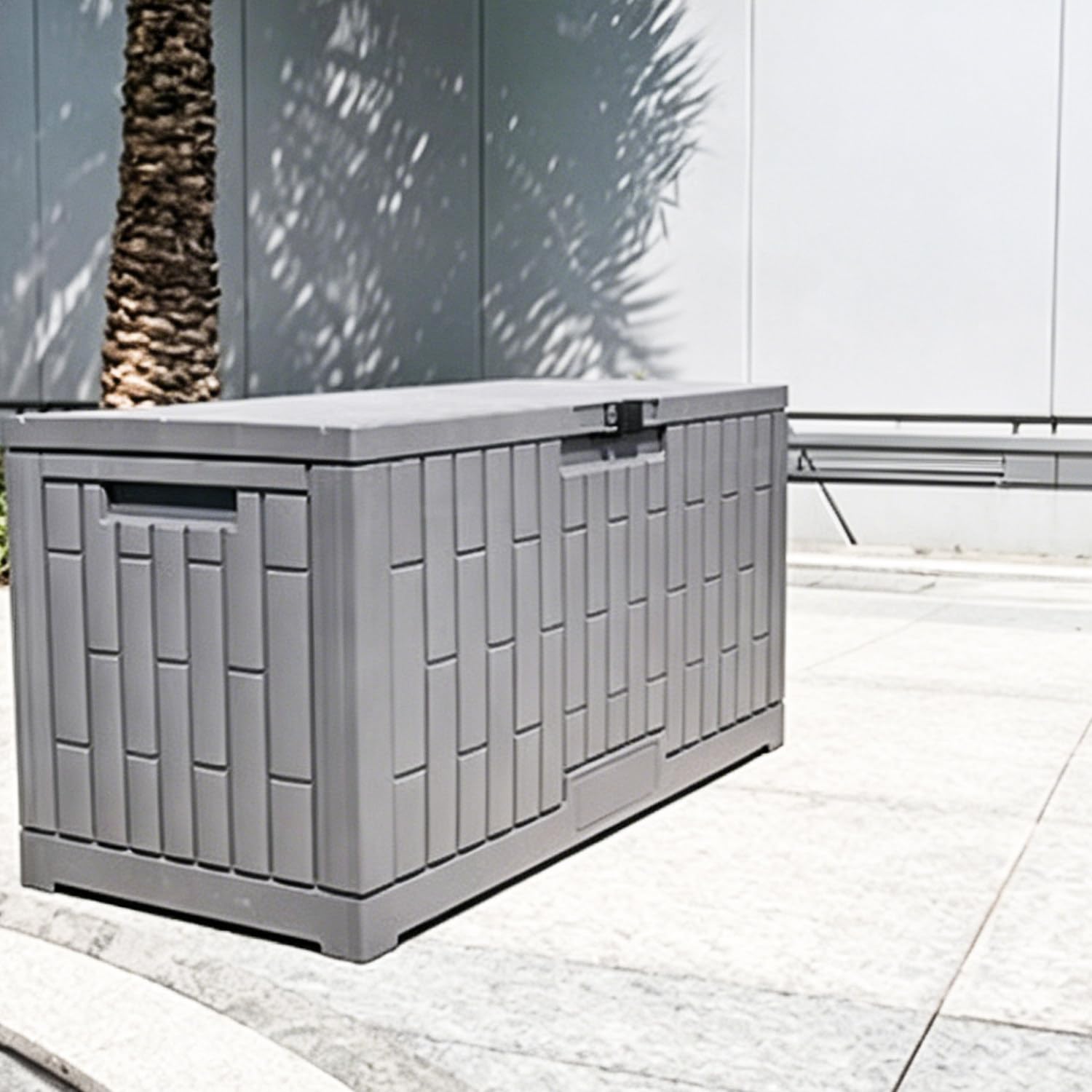 DowPie Deck Box, Waterproof Outdoor Storage Container with Lockable Lid, UV Resistant, Ideal for Patio Cushions, Garden Tools, and Pool Supplies 804D