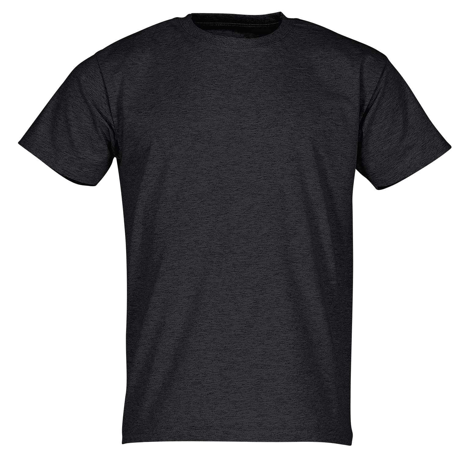 Fruit Of The Loom Men's Dark Grey Mottled Basic Short-Sleeve T-Shirt - Grey - Xl