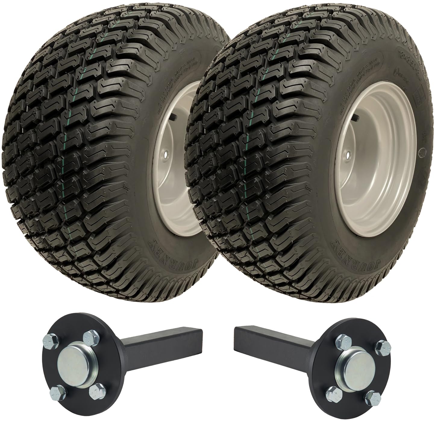 Parnells - Kit Rimorchio ATV - 2 Ruote 18x8.50-8 + 2 Mozzi 4xm12 100 mm PCD e Assali 35 mm x 35 mm - Wanda P332 a 4 Strati, 750 kg, Altezza 455 mm, Larghezza 210 mm - Contrassegno E, Legale Stradale