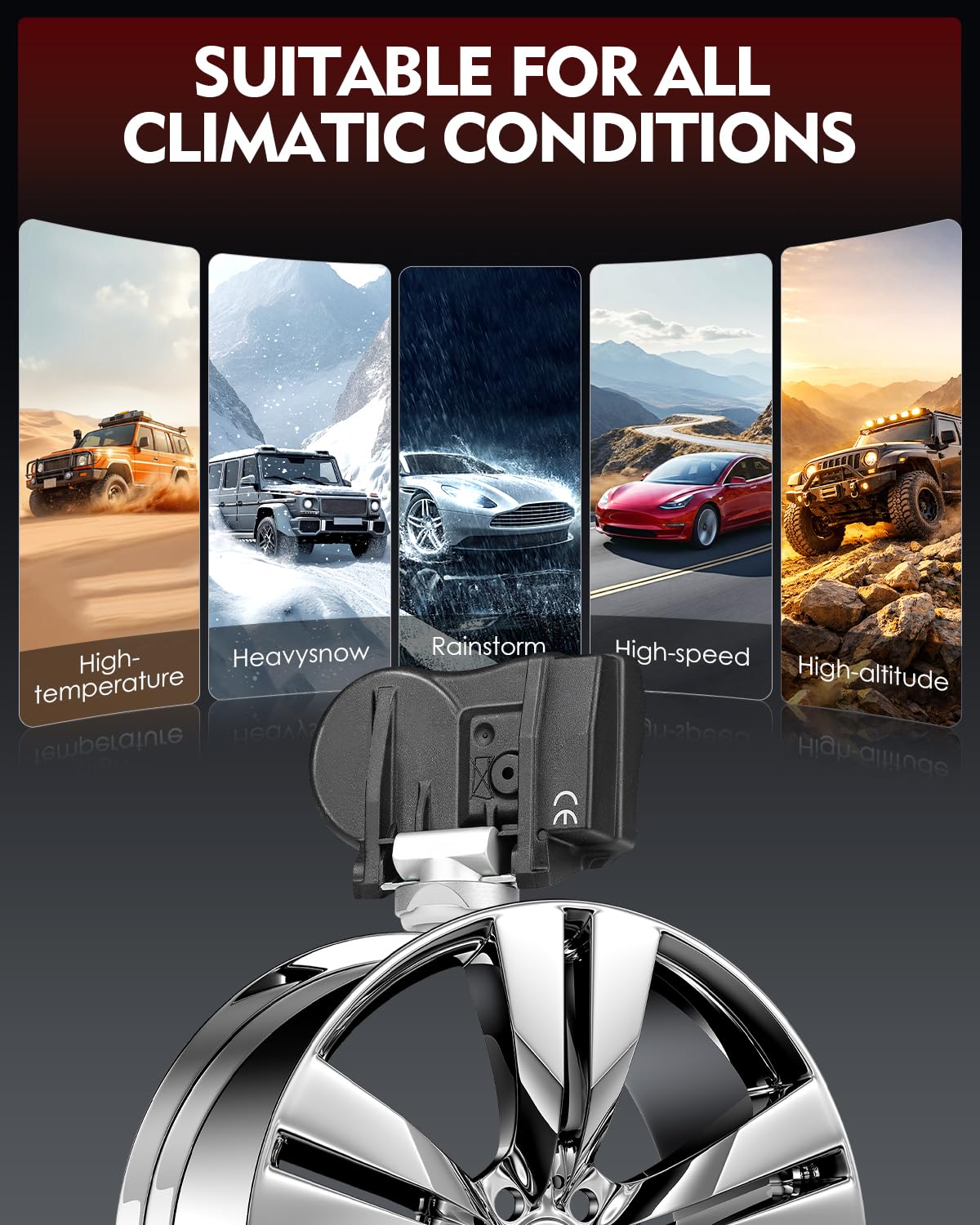 Sensor Tpms preprogramado de 315 MHz compatible con: Jeep Wrangler