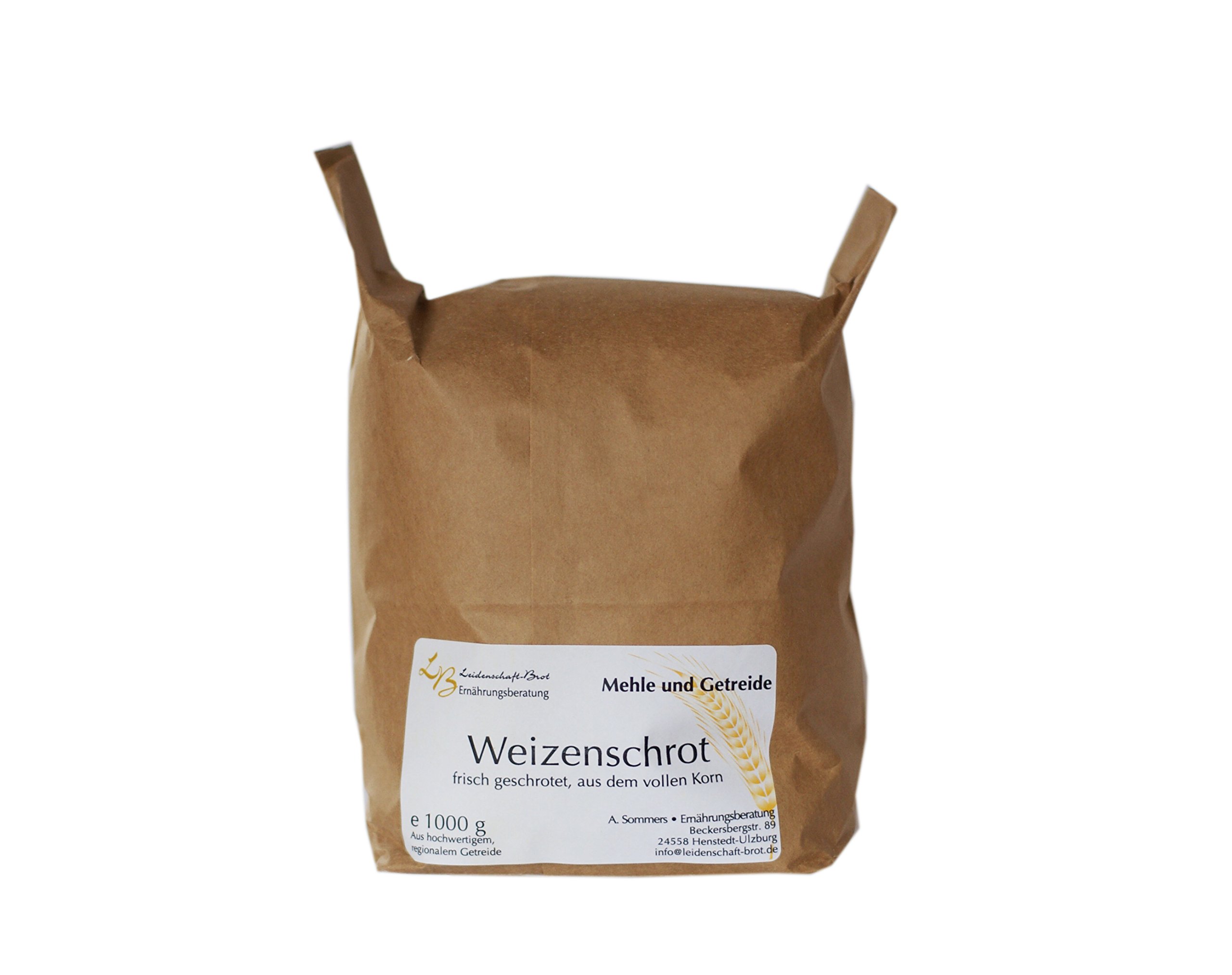 1,0 kg Weizenschrot Vollkorn aus konventionellen Anbau aus Schleswig-Holstein