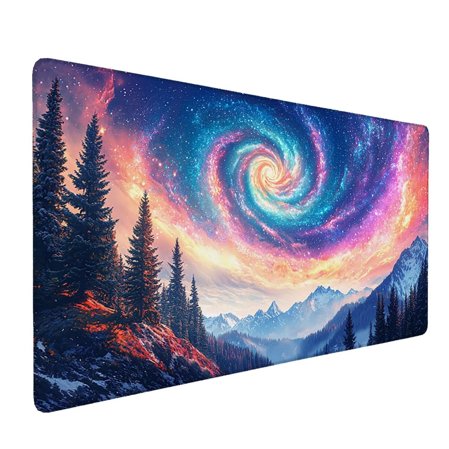 Podkładka pod mysz do gier XXL Mousepad 1000 x 500 mm, duża podkładka pod biurko z antypoślizgową gumową podstawą dla graczy, poprawia precyzję i szybkość (gwiaździste niebo) X-907