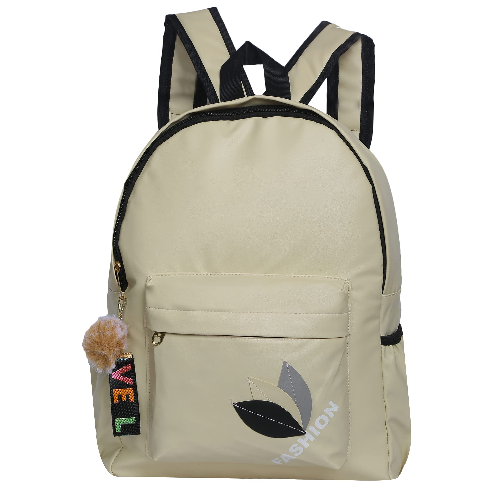 divyansh collection Backpack for Women, College bags for girls Small Women Backpacks | School Bag for Girls (Beige)-picture-12