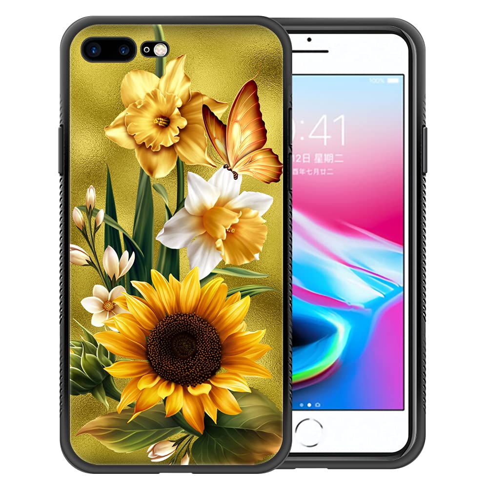 ZHEGAILIAN Compatible with iPhone SE 2022 Case,Pattern Design Hard PC Back Cover Non-Slip Soft TPU Protective Case for iPhone SE 2022 for Women