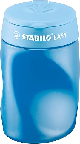 STABILO - Sacapuntas ergonómico para zurdos - EASYsharpener - 3 en 1 - azul