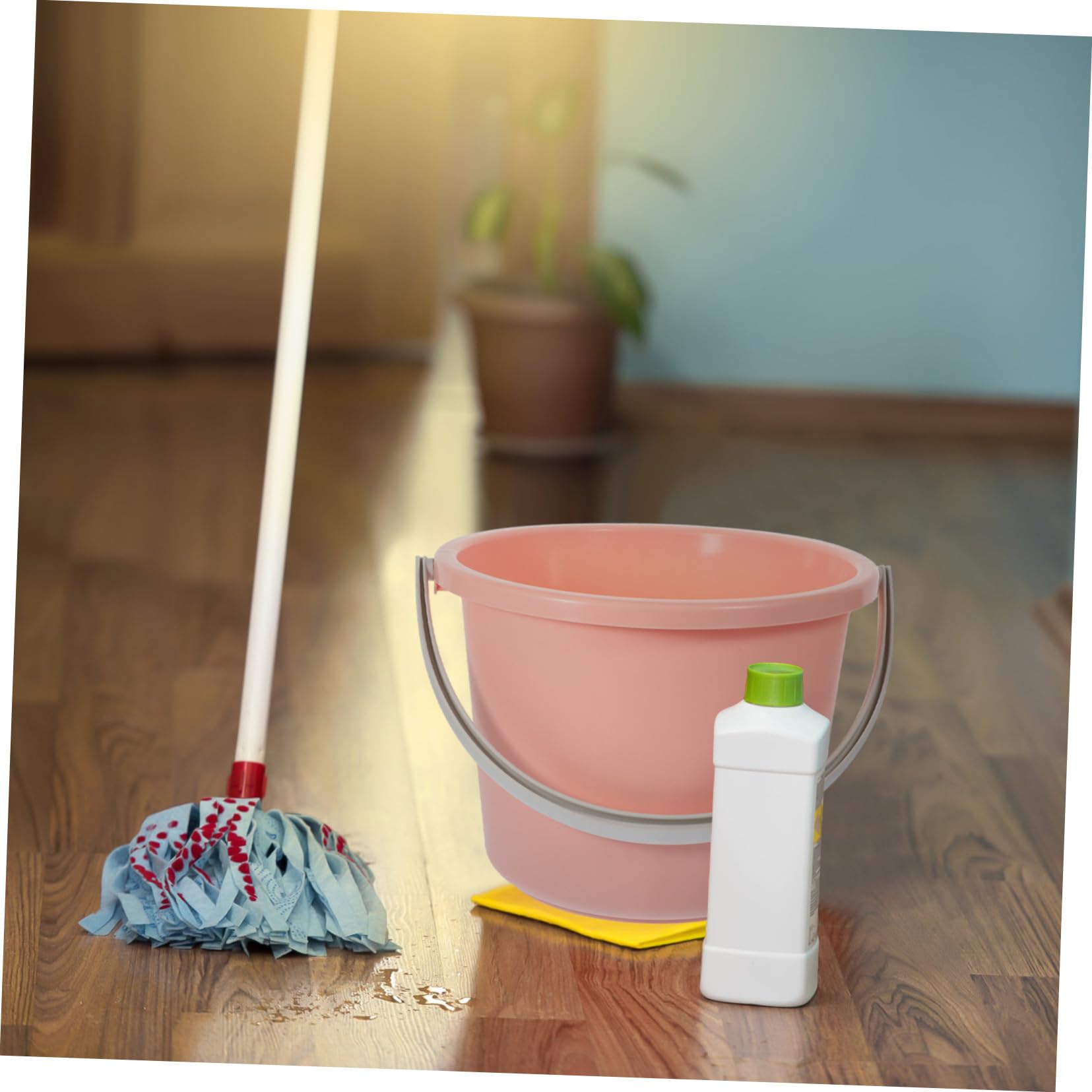 ULTECHNOVO Secchio per Lavaggio Portatile Mini, Secchio Plastica per Casa, Dormitorio, Cucina, con Manico, per Pulizie, Studenti, Biancheria