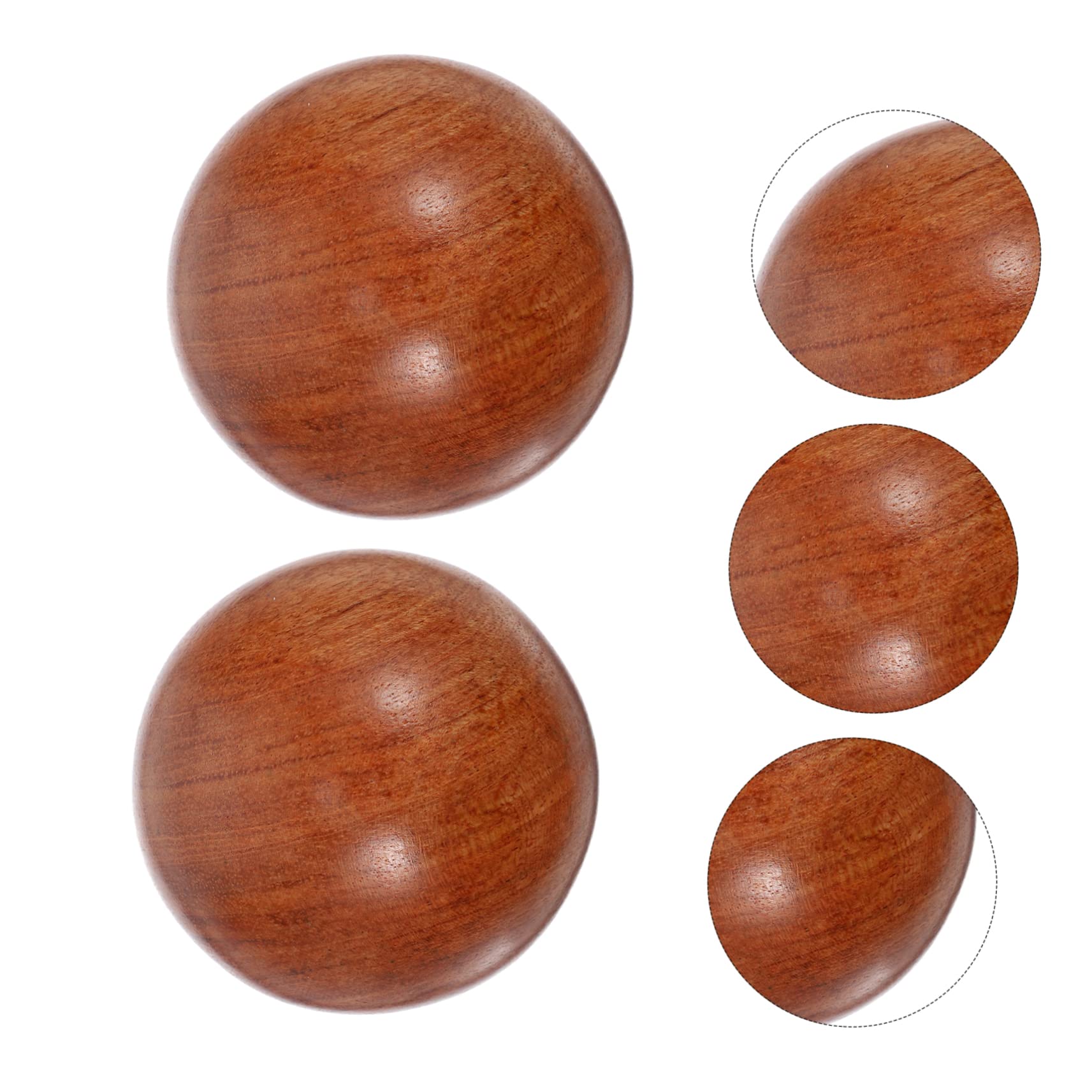 TOVINANNA 2pcs Health Ball Handball Exercise Ball Massage Ball Hand Massager Ball Stadium Seating for Bleachers Red Rosewood Sphere Presents Hand Massage Supply Adult Handballs Leisure Balls