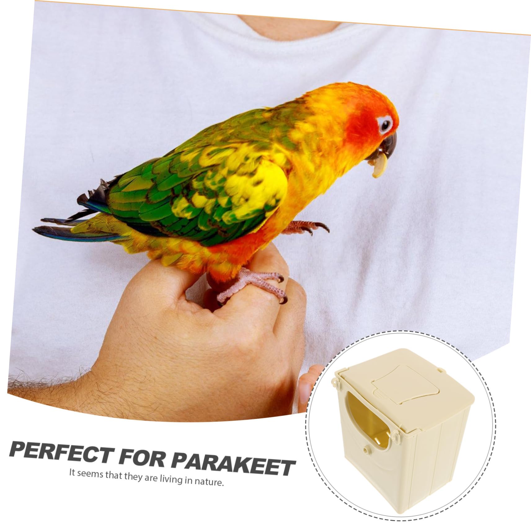 Yardwe Vogel-inkubationskasten Vogel-sitzkasten Vogelbedarf Kunststoff-vogelhaus für Finken Spatzen