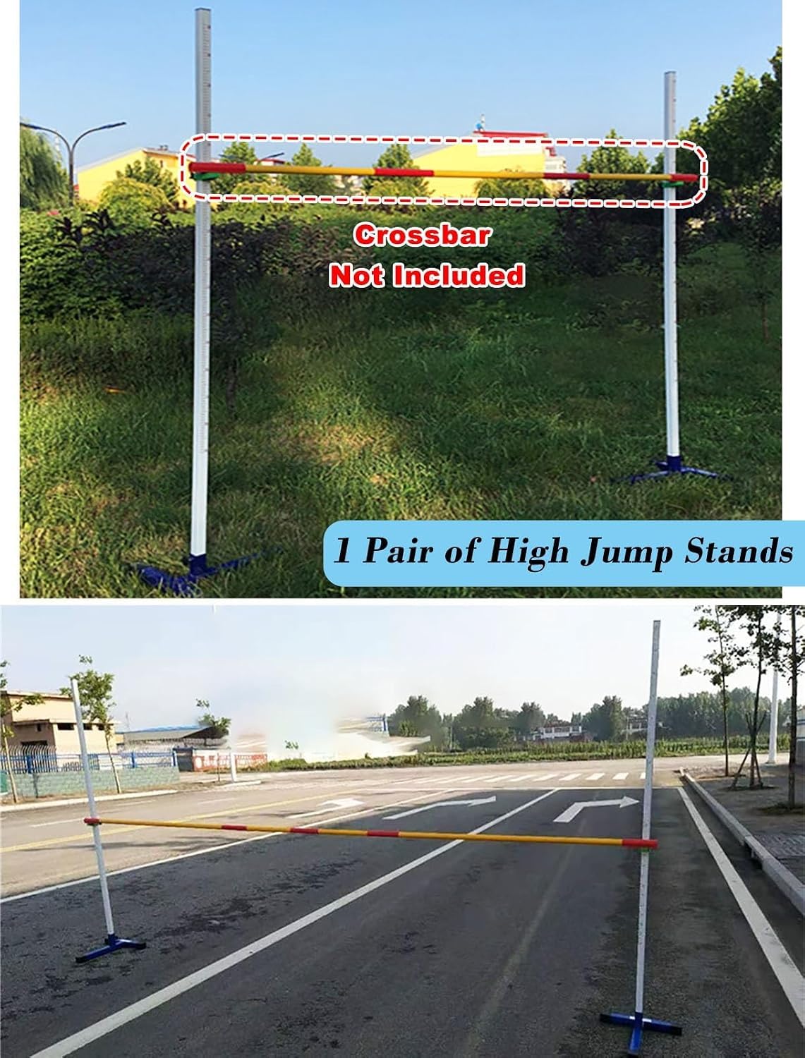 Supporti per Salto in Alto da Competizione per La Scuola, Regolabili da 50 A 200 Cm, per Atletica Leggera. Strumento per Il Salto in Alto, Asta Non Inclusa. Pair